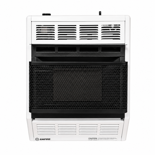 Empire 18" White Vent Free Blue Flame Heater 20,000 BTU with Thermostat Control