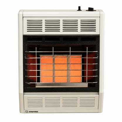 Empire 18" White Vent Free Infrared Heater 18,000 BTU with Manual Control