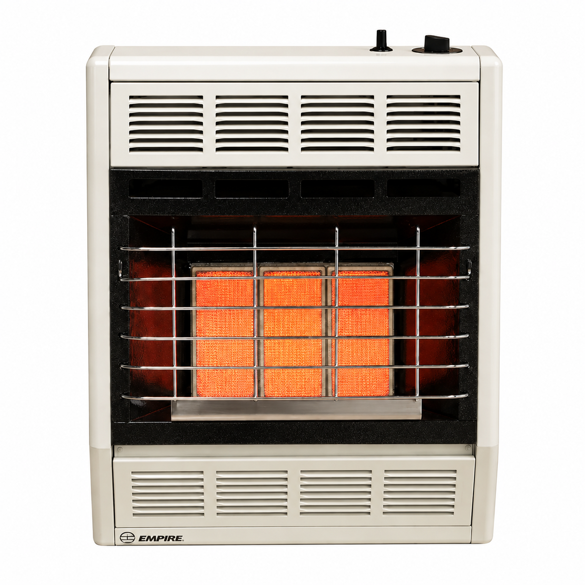 Empire 18" White Vent Free Infrared Heater 18,000 BTU with Thermostat Control