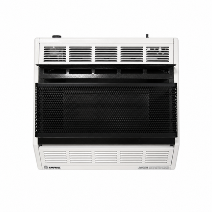 Empire 24" White Vent Free Blue Flame Heater 30,000 BTU with Thermostat Control
