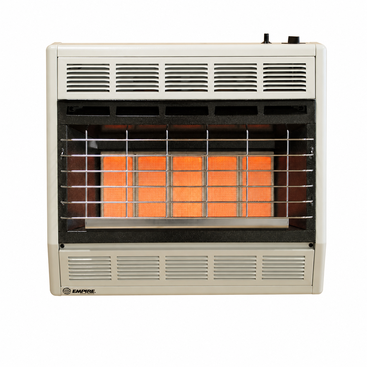 Empire 24" White Vent Free Infrared Heater 30,000 BTU with Manual Control