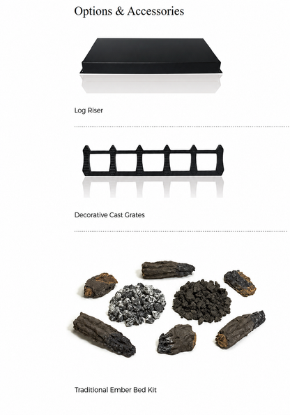 Empire 30" Manual Control Vent Free Slope Glaze Gas Burner