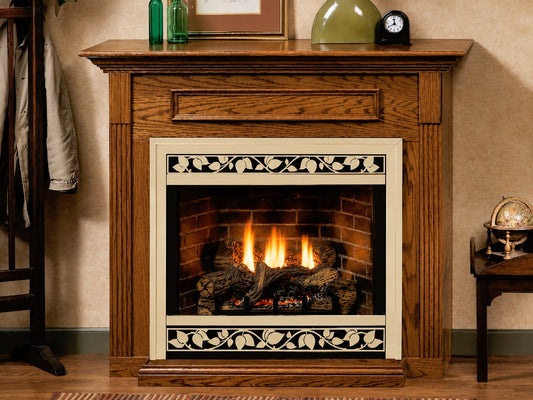 Empire 32" Corner Cabinet Mantel With Base