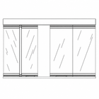 Empire BDB34BL Bi-Fold Black Glass Doors for 34" Keystone B-Vent Deluxe Fireplace