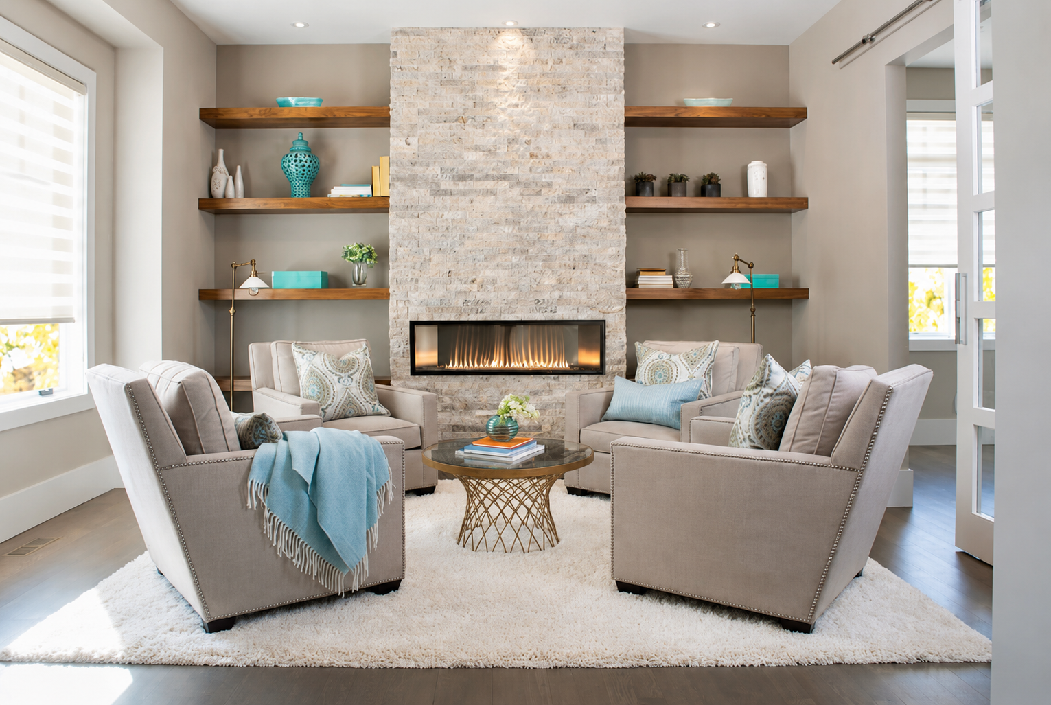 Empire Boulevard 48" Linear Vent Free Contemporary Gas Fireplace