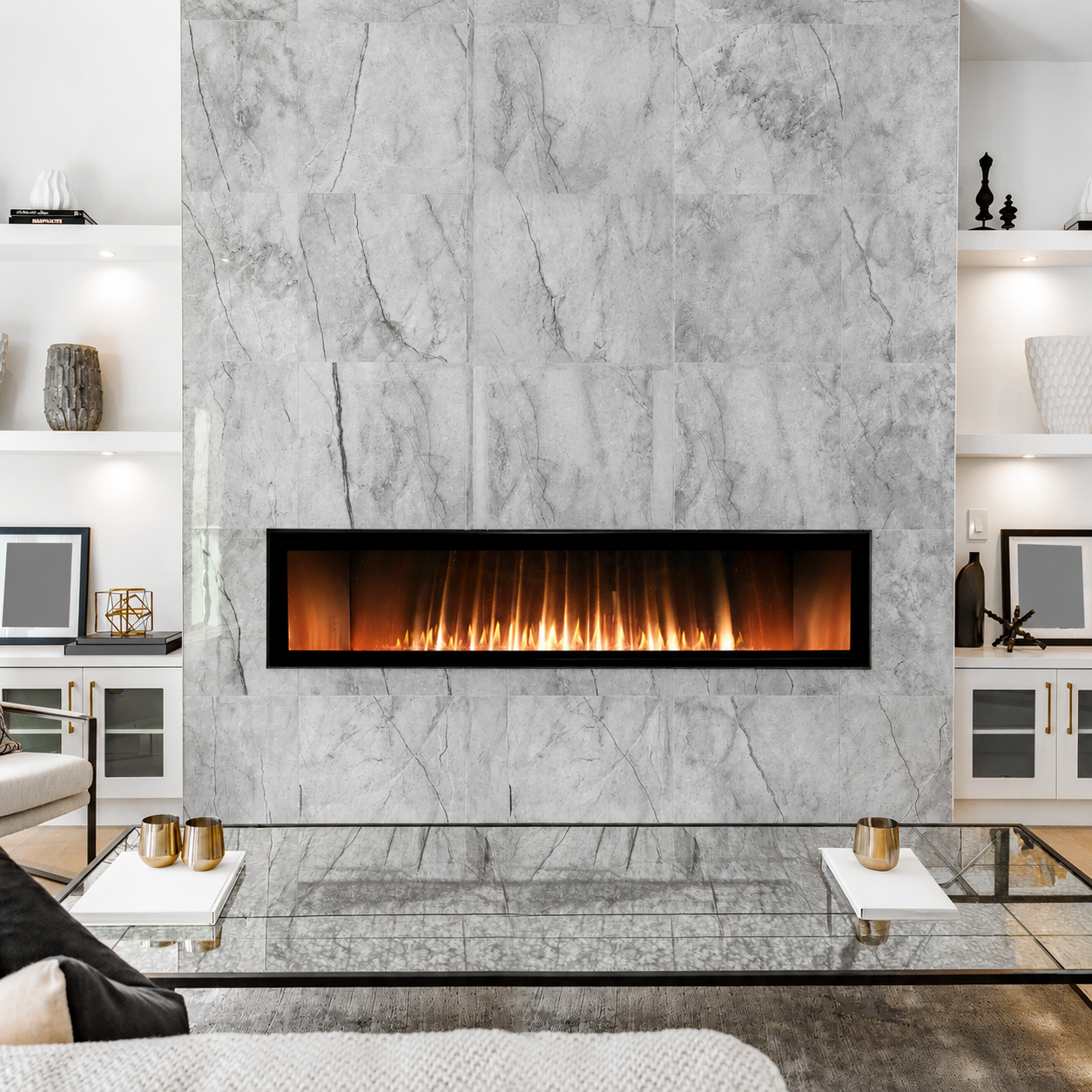 Empire Boulevard 48" Linear Vent Free Contemporary Gas Fireplace