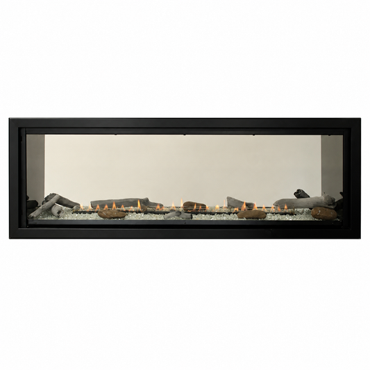 Empire Boulevard 48" Linear Vent Free Contemporary See Through Gas Fireplace