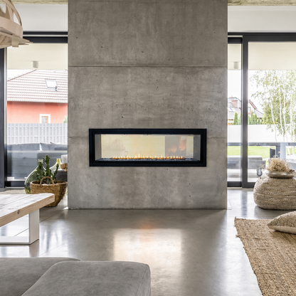 Empire Boulevard 48" Linear Vent Free Contemporary See Through Gas Fireplace