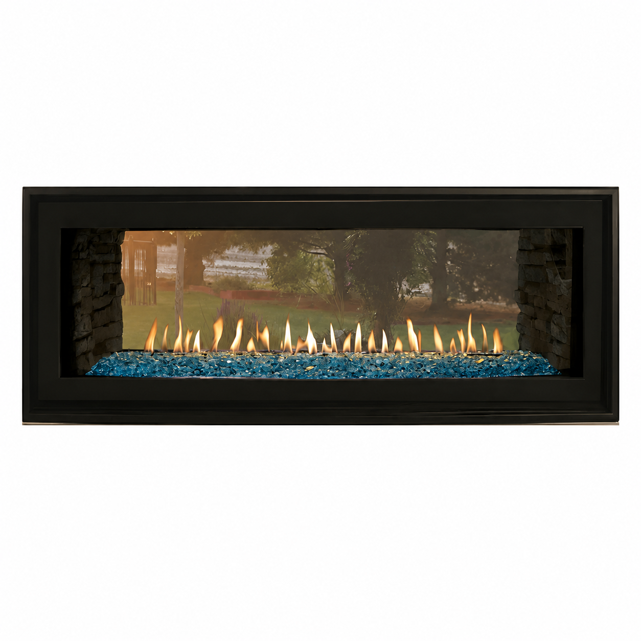 Empire Boulevard 48" See-Through Direct Vent Linear Gas Fireplace with Multi Function Remote