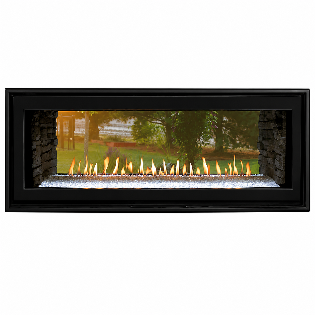 Empire Boulevard 48" See-Through Direct Vent Linear Gas Fireplace with Multi Function Remote