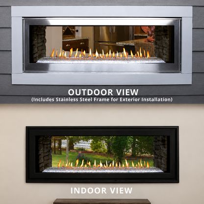 Empire Boulevard 48" See-Through Direct Vent Linear Gas Fireplace with Multi Function Remote