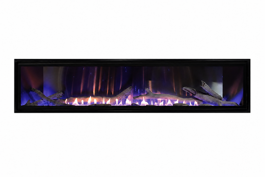 Empire Boulevard 60" Linear Vent Free Contemporary Gas Fireplace With Thermostat Variable Remote Control
