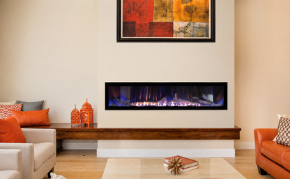 Empire Boulevard 60" Linear Vent Free Contemporary Gas Fireplace With Thermostat Variable Remote Control