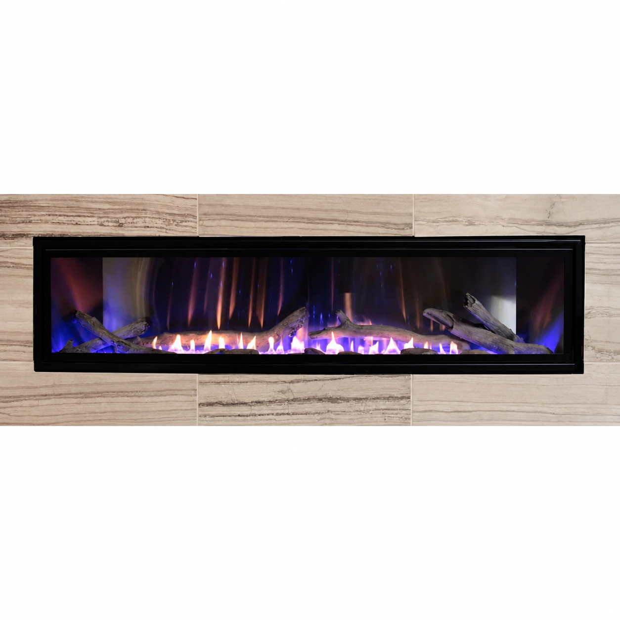 Empire Boulevard 60" Linear Vent Free Contemporary Gas Fireplace With Thermostat Variable Remote Control