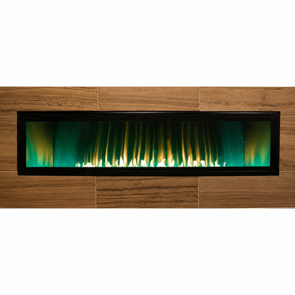 Empire Boulevard 60" Linear Vent Free Contemporary Gas Fireplace With Thermostat Variable Remote Control