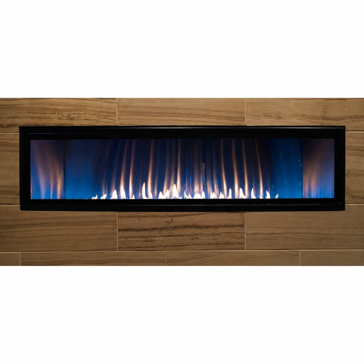 Empire Boulevard 60" Linear Vent Free Contemporary Gas Fireplace With Thermostat Variable Remote Control