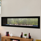 Empire Boulevard 60" Linear Vent Free Contemporary See Through Gas Fireplace