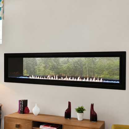 Empire Boulevard 60" Linear Vent Free Contemporary See Through Gas Fireplace