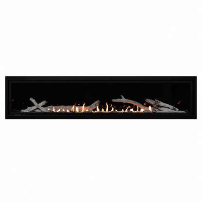 Empire Boulevard 72" Linear Vent Free Contemporary Gas Fireplace With Thermostat Variable Remote Control