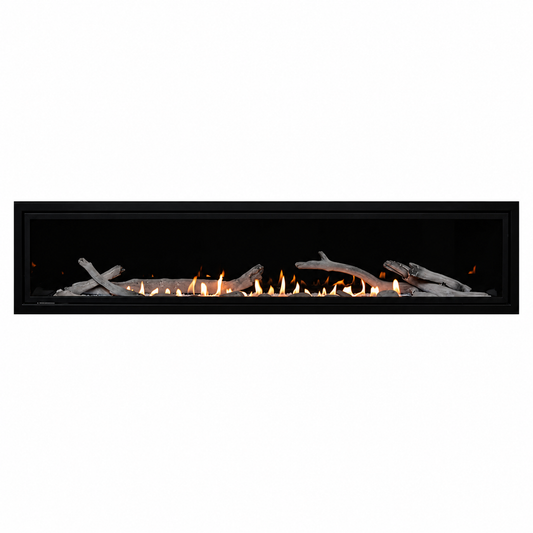 Empire Boulevard 72" Linear Vent Free Contemporary Gas Fireplace With Thermostat Variable Remote Control