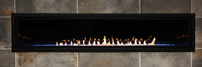 Empire Boulevard 72" Linear Vent Free Contemporary Gas Fireplace With Thermostat Variable Remote Control