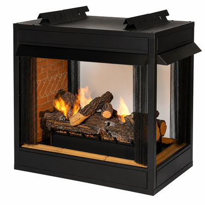 Empire Breckenridge Peninsula 36" Multi-Sided Ventless Premium Firebox