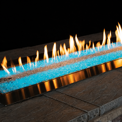Empire Carol Rose Coastal 48" Stainless Steel Outdoor Linear Gas Fire Pit