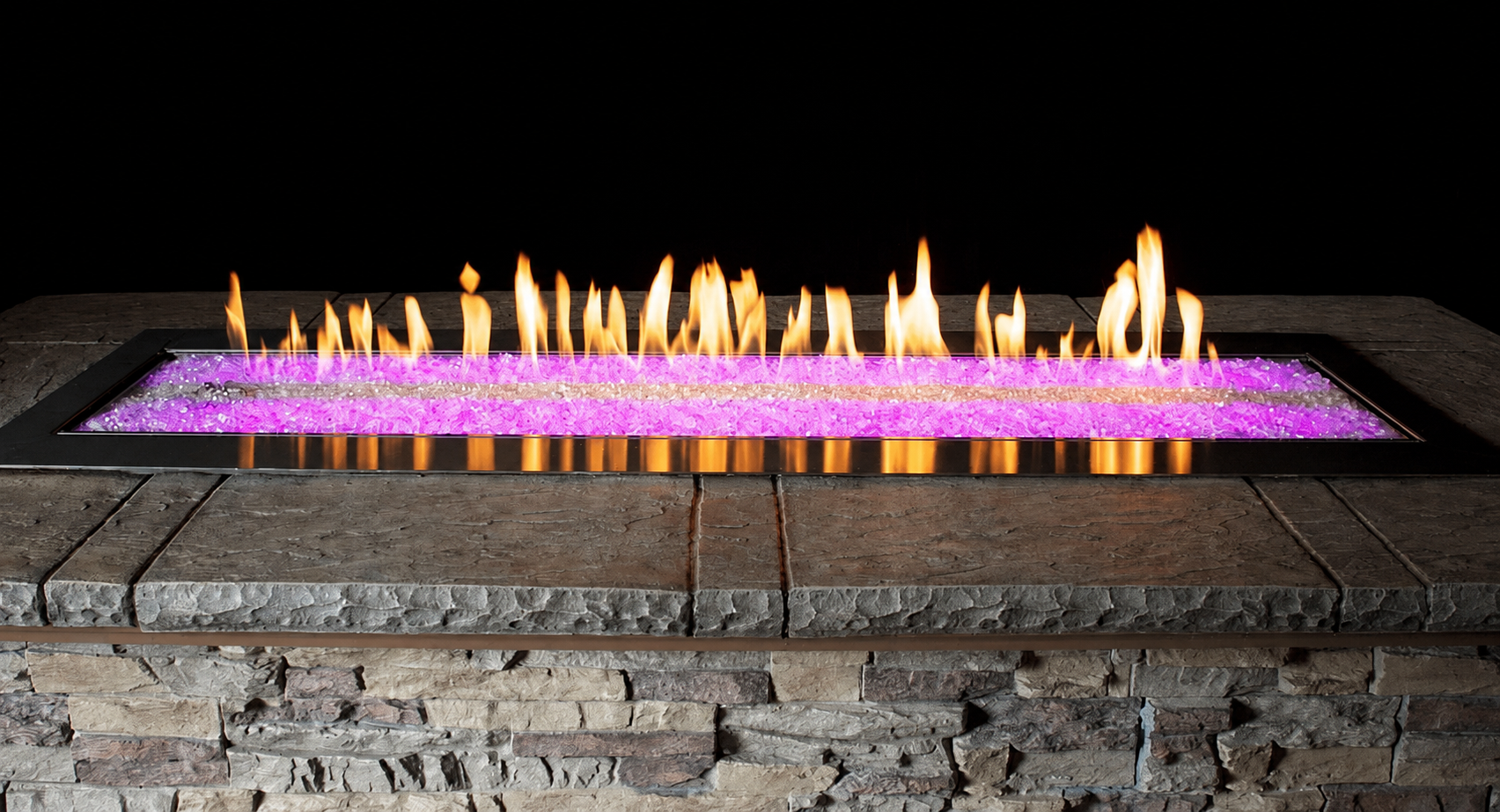 Empire Carol Rose Coastal 48" Stainless Steel Outdoor Linear Gas Fire Pit