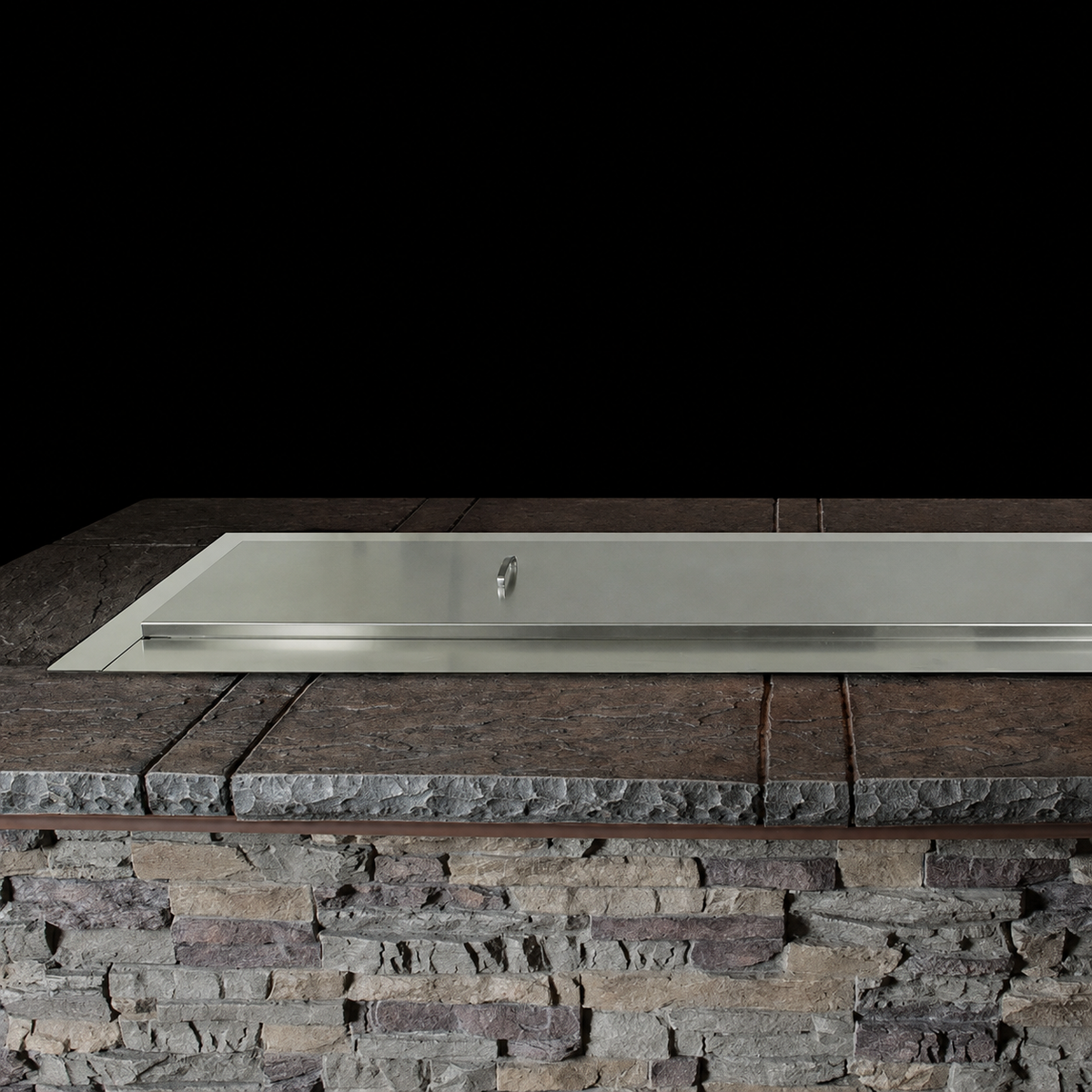 Empire Carol Rose Coastal 48" Stainless Steel Outdoor Linear Gas Fire Pit