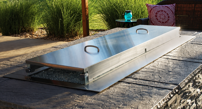 Empire Carol Rose Coastal 60" Stainless Steel Outdoor Linear Gas Fire Pit