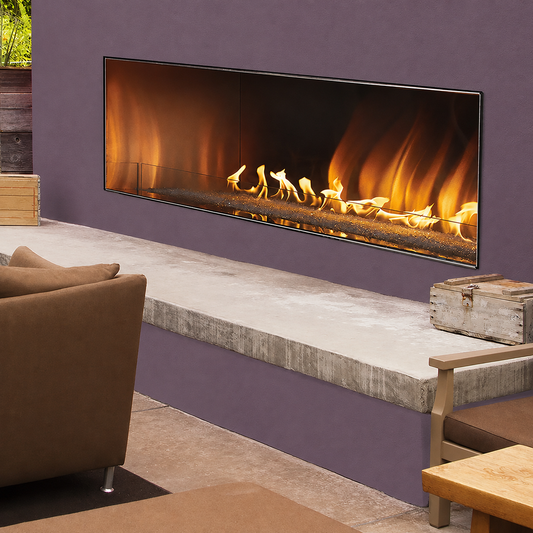 Empire Carol Rose OLL48FP 48" Stainless Steel Outdoor Linear Gas Fireplace