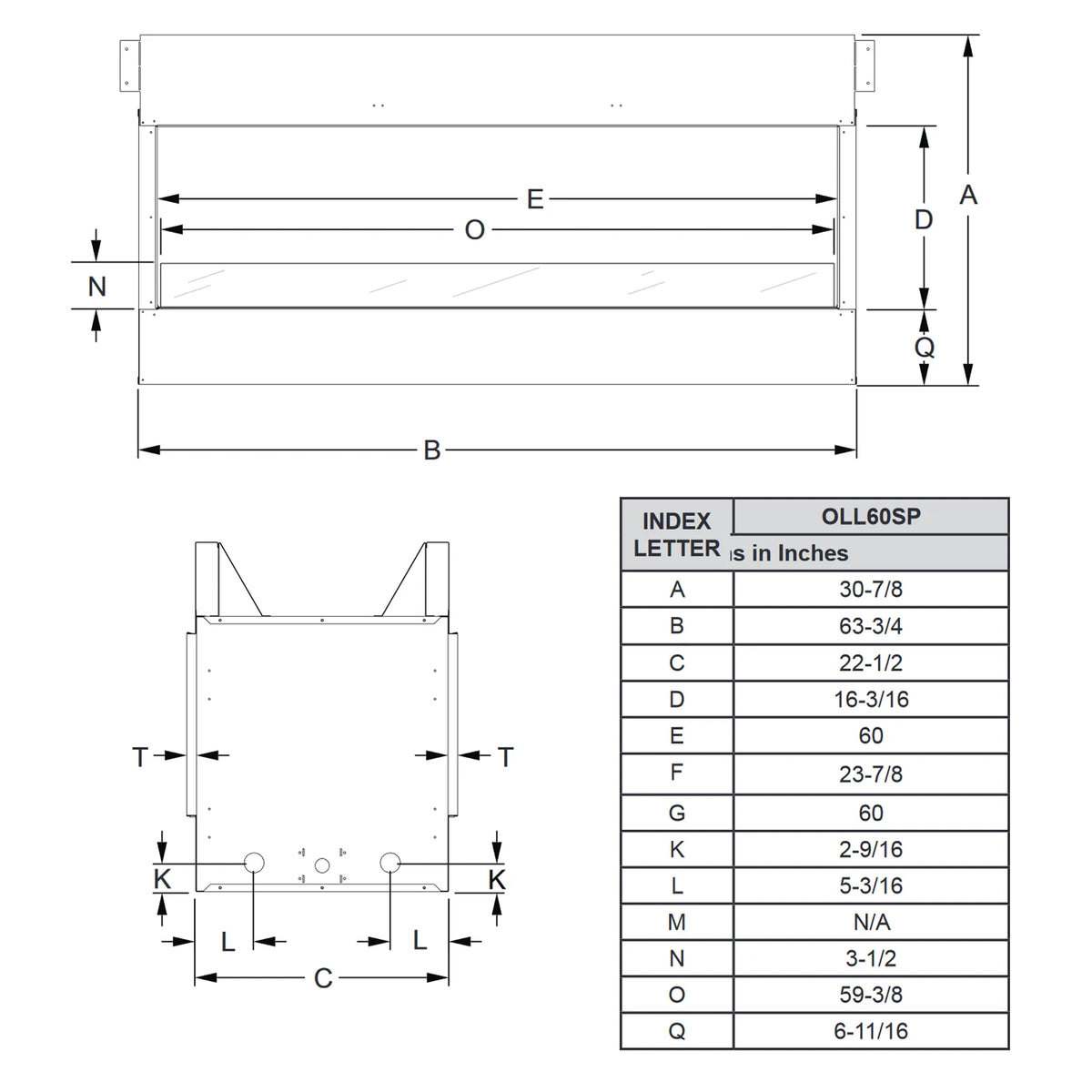 Empire Carol Rose OLL60SP 60" Stainless Steel Outdoor Linear See Through Gas Fireplace