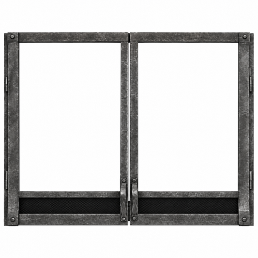 Empire DDF42CPD Distress Pewter Forged Iron Doors & Frame for 42" Tahoe Clean Face Luxury Fireplace