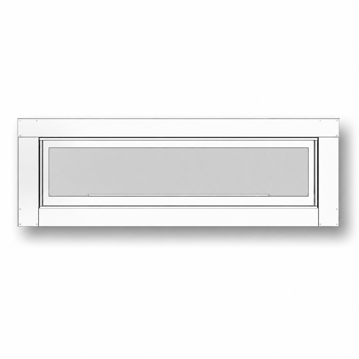 Empire DFED489SS 48" Stainless Steel Exterior Frame for Boulevard DVLL48 Direct Vent See-Through Fireplace
