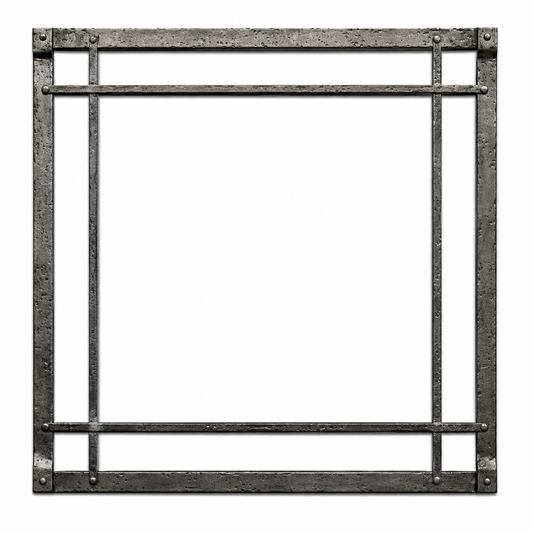 Empire DFF40CPD 40" Distressed Pewter Rectangle Forged Iron Inset for Rushmore DVCT40 Direct Vent Fireplace