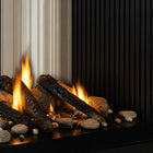 Empire DG36MX Mixed Logs, Stones Media and Fireplace Floor for Tahoe Clean Face 36" Peninsula and See Through Fireplace