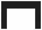 Empire DS2096DBL 40" x 26" 3-Sided Black Metal Deep Surround for 28" Small Innsbrook Direct Vent Fireplace Insert