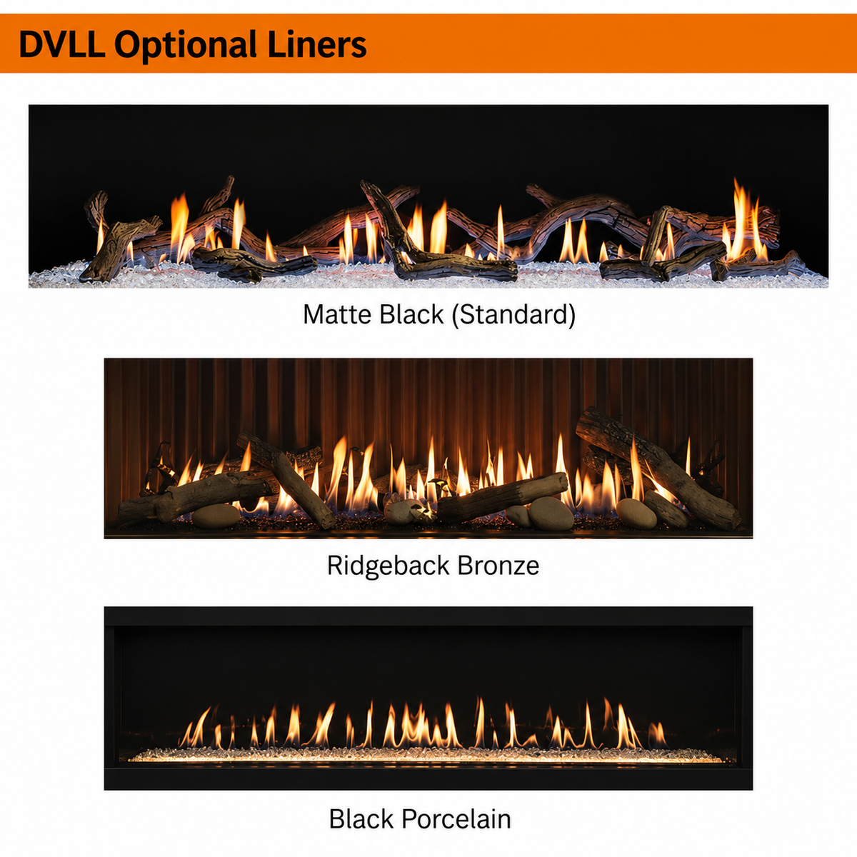 Empire DVLL36 Boulevard 36" Direct Vent Linear Gas Fireplace with Multi Function Remote