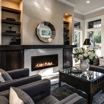 Empire DVLL48 Boulevard 48" Direct Vent Linear Gas Fireplace with Multi Function Remote