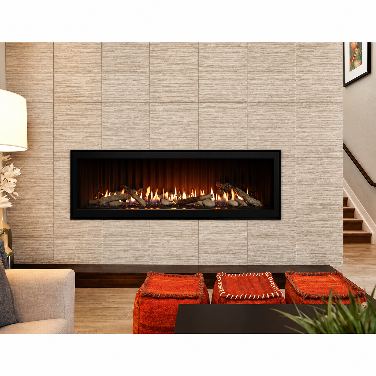 Empire DVLL60 Boulevard 60" Direct Vent Linear Gas Fireplace with Multi Function Remote