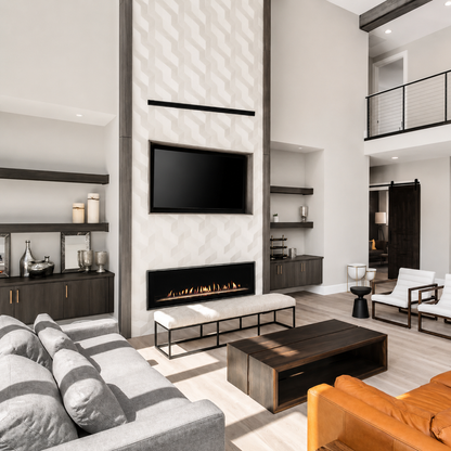 Empire DVLL72 Boulevard 72" Direct Vent Linear Gas Fireplace with Multi Function Remote