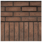 Empire DVP36PRB Rustic Brick Liner With Soldier Course for 36" Tahoe Clean Face Direct Vent Peninsula Fireplace