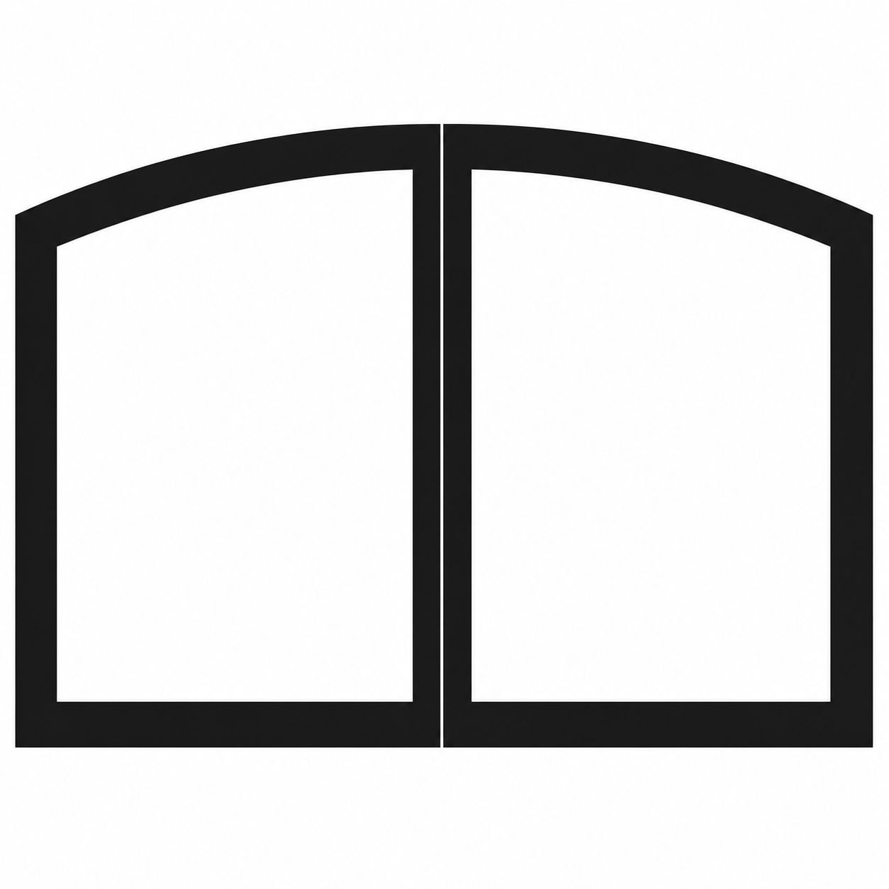 Empire DVRB3CBL Black Arch Door Set for 42" Tahoe Deluxe Fireplace