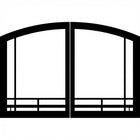 Empire DVRB4MBL Black Mission Arch Door Set for 48" Tahoe Deluxe Fireplace