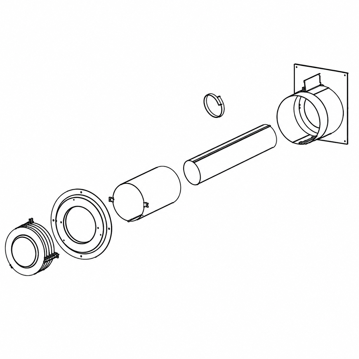 Empire DVVK4RE Round Horizontal Vent Termination Kit