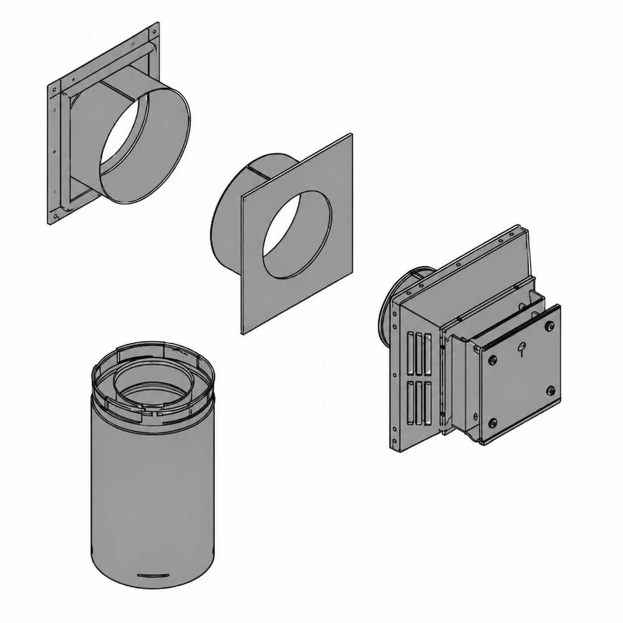 Empire DVVK4RP 4 x 6 5/8 Direct Vent Kit for Rear Vent