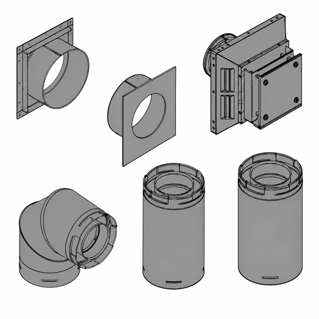 Empire DVVK4TP 4" x 6 5/8" DV Vent Kit Top Vent