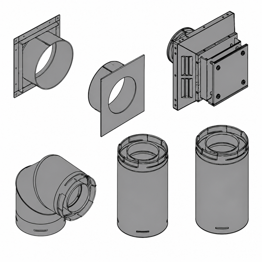 Empire DVVK4TP 4" x 6 5/8" DV Vent Kit Top Vent