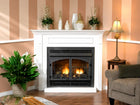 Empire EMBC11SW 26" Corner Cabinet Mantel With Base in White Finish