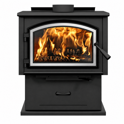 Empire Gateway 1700 Freestanding 24" Metallic Black Wood Stove WB17FS